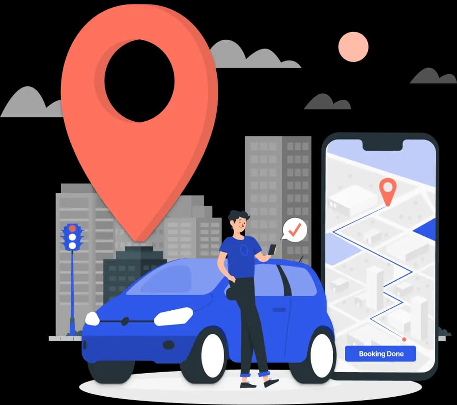 Urban parking illustration